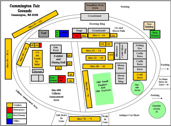 fair map for vendors for the Cummington Fair